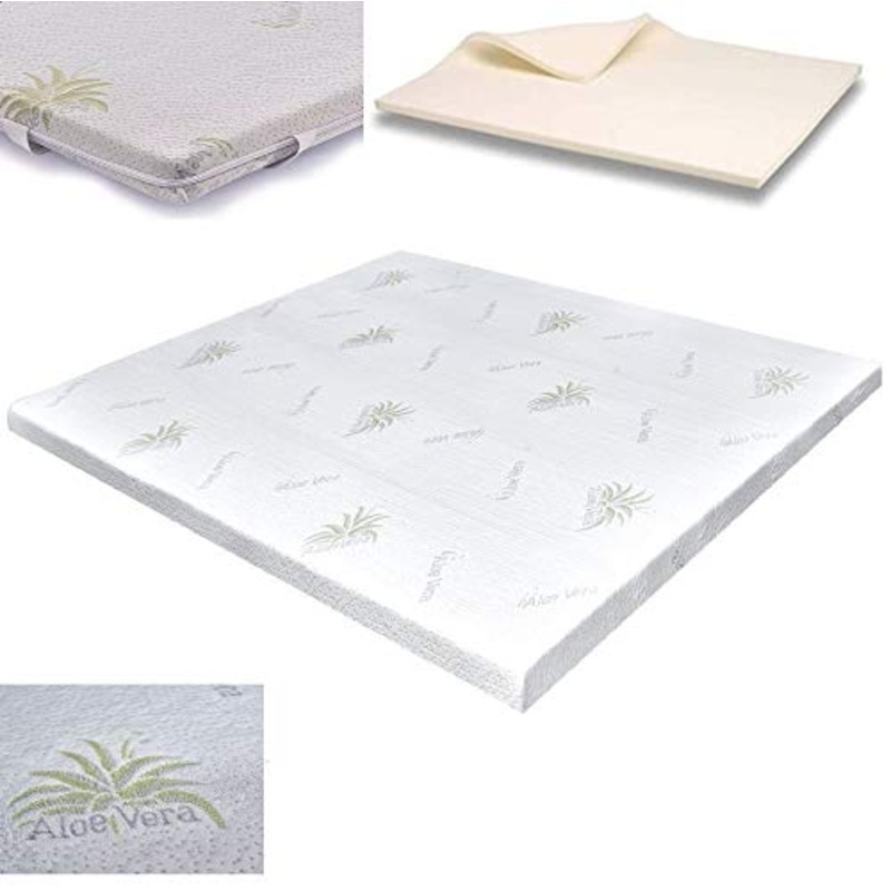 DOLCI SOGNI Topper Memory Foam 160×200, Topper Matrimoniale Memory Foam Rigido con Spessore 5 cm, Topper Materasso per Divano Letto Matrimoniale, 100% Made in Italy