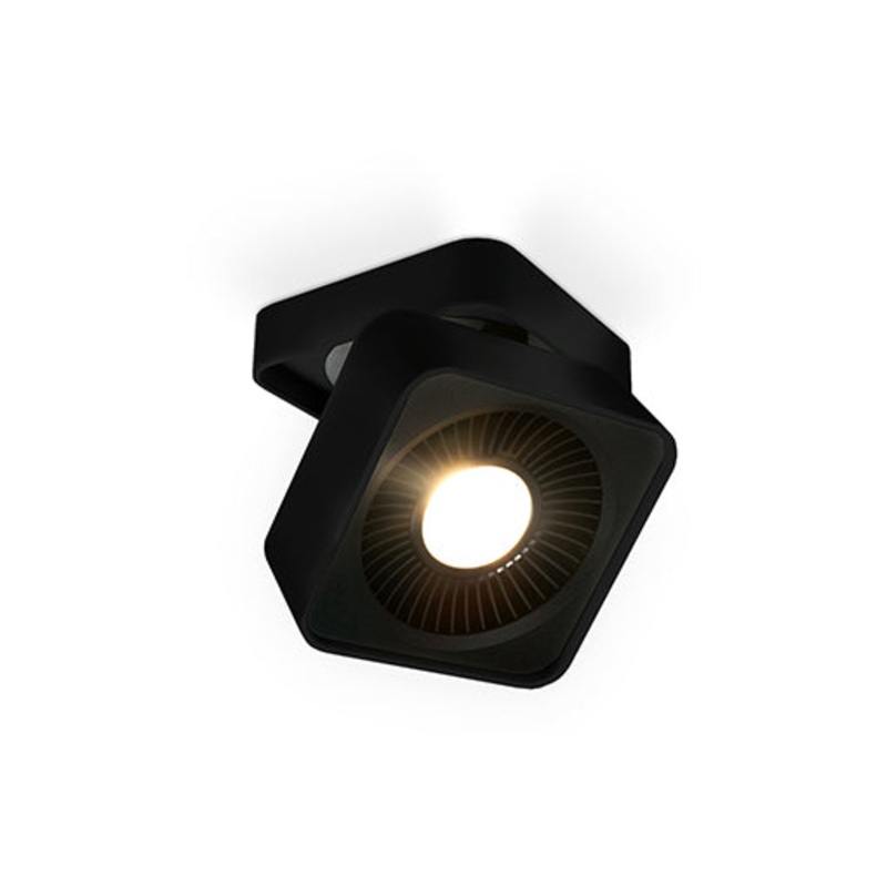 LED Flush Mount from the Solo Collection in Black Finish by Kuzco Lighting