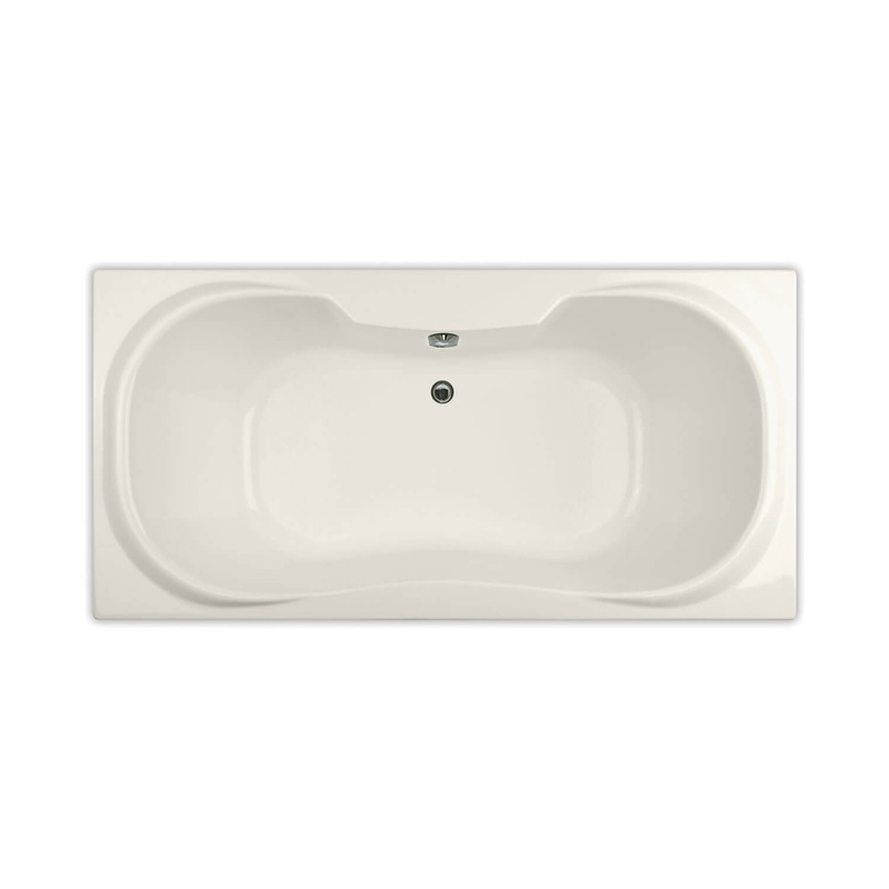 MAAX 101227-109-007 Cambridge 72 x 36 Acrylic Drop-in Center Drain Combined Hydrosens & Aerosens Bathtub in Biscuit