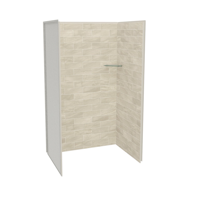 MAAX 107459-312-507 Utile 4832 Composite Direct-to-Stud Three-Piece Alcove Shower Wall Kit in Organik Loam