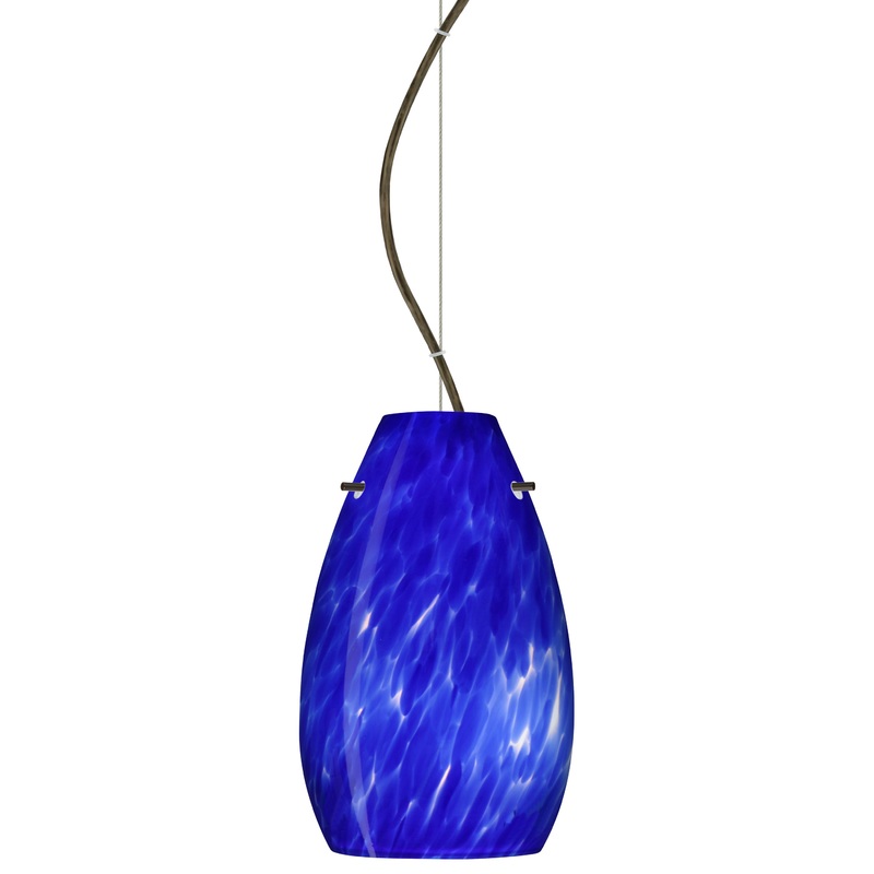 One Light Pendant from the Pera Collection in Bronze Finish by Besa
