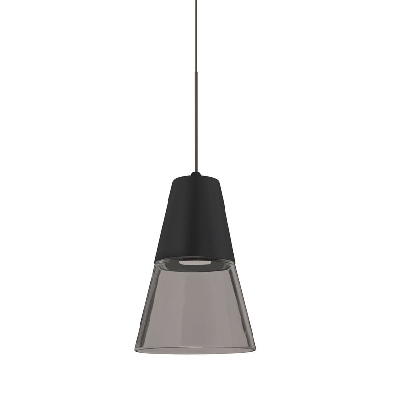 One Light Pendant from the Timo 6 Collection in Bronze Finish by Besa