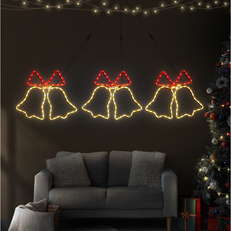 Tinseltown Christmas Light 3PCS Jingle Bell Set LED Motif Lights