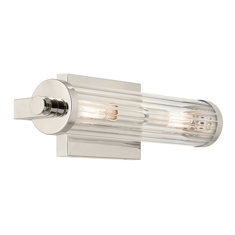 Two Light Wall Sconce from the Azores Collection in Polished Nickel Finish by Kichler