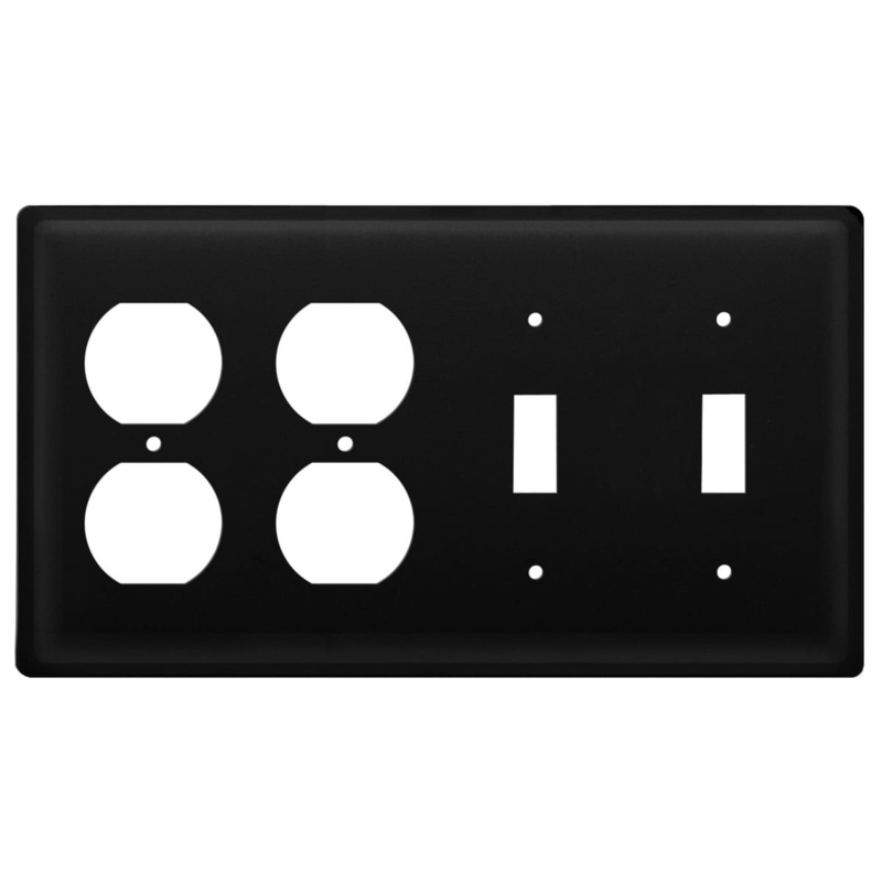 Village Wrought Iron EOOSS-87 Quad Plain Double Outlet and Double Switch Cover CUSTOM Product