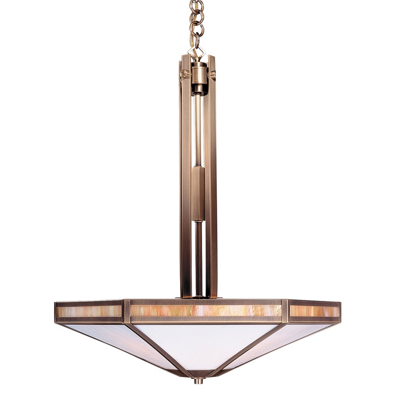 Arroyo ETCH-21GWC-AB Etoile Four Light Pendant Antique Brass