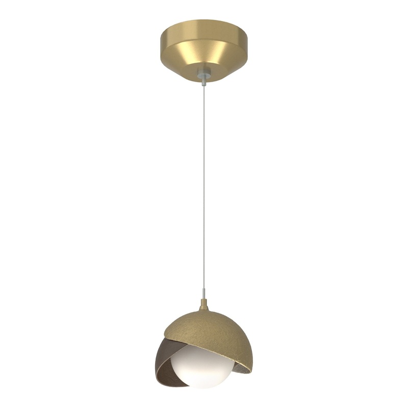 Brooklyn Double Shade Low Voltage Mini Pendant Modern Brass Bronze