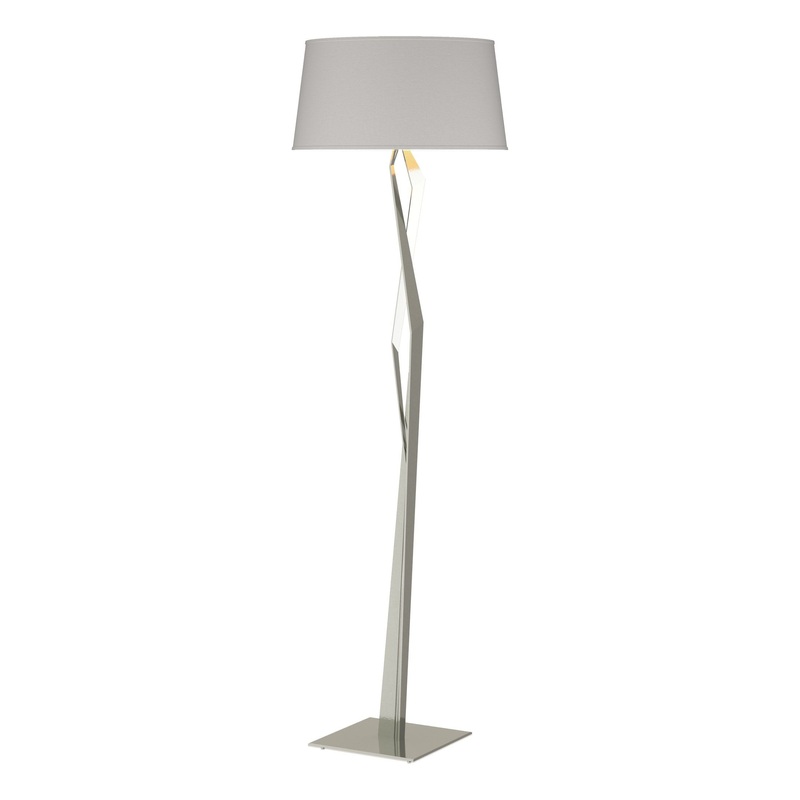 Facet Floor Lamp Sterling Flax Shade (SE)