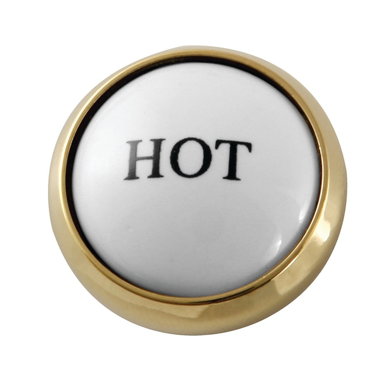 KSHI2962ZXH Hot Handle Index Button, Polished Brass