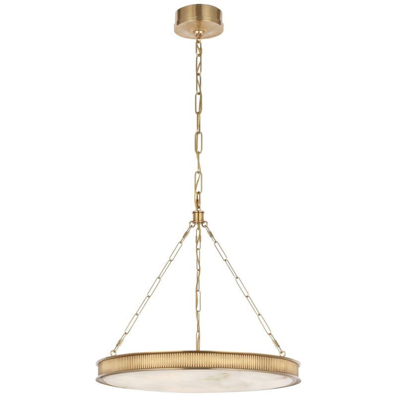 LED Chandelier from the Matthew Collection in Soft Brass Finish by Visual Comfort Signature