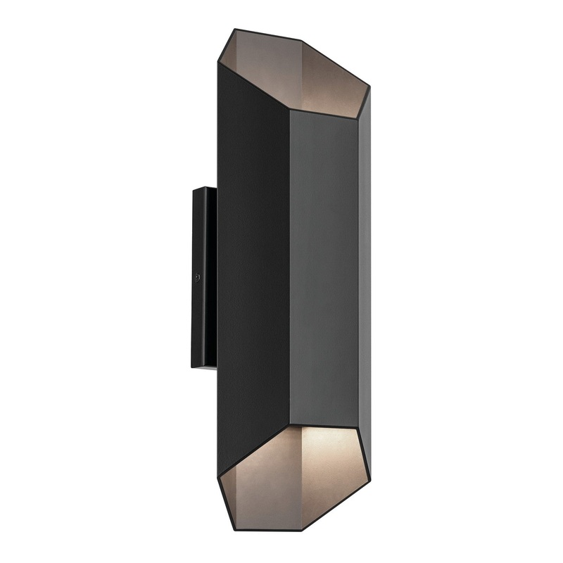 LED Outdoor Wall Mount from the Estella Collection in Black Finish by Kichler