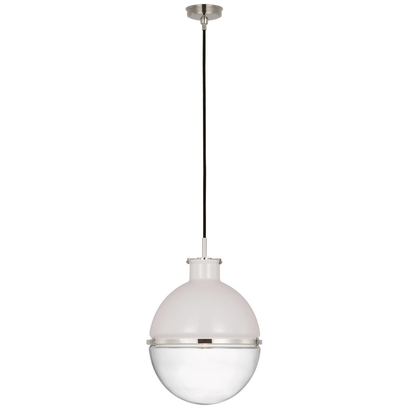 LED Pendant from the Maxey Collection in Polished Nickel Finish by Visual Comfort Signature
