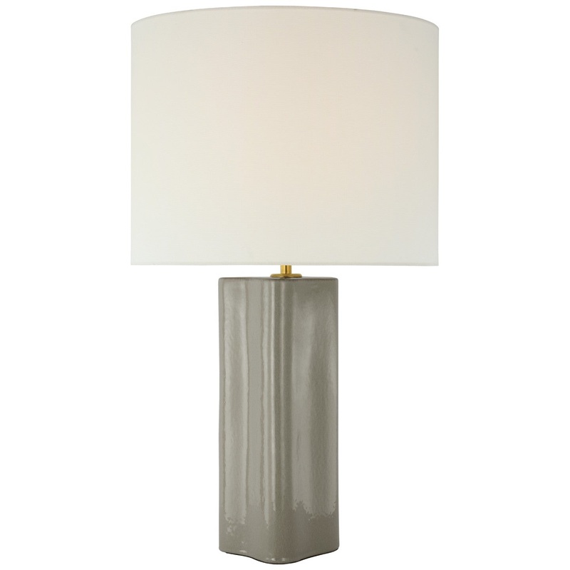 LED Table Lamp from the Mishca Collection in Shellish Gray Finish by Visual Comfort Signature