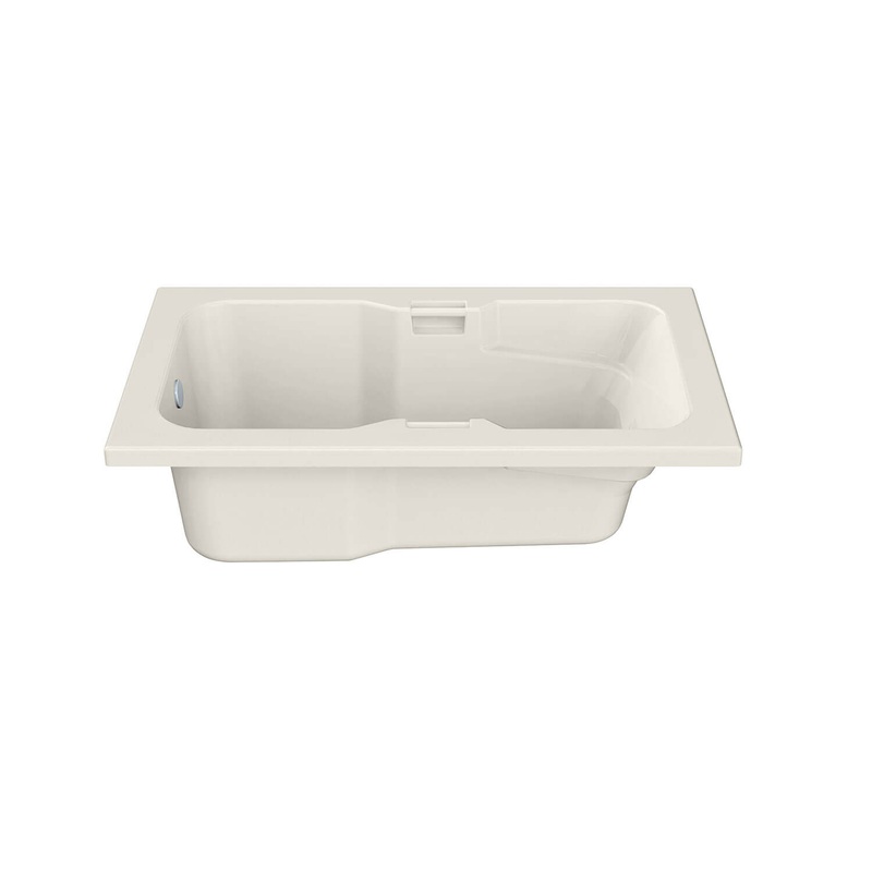 MAAX 102227-103-007 Lopez 7236 Acrylic Alcove End Drain Aeroeffect Bathtub in Biscuit