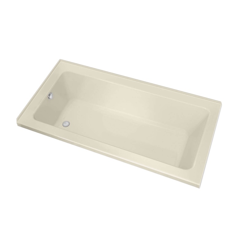 MAAX 106205-R-003-004 Pose 6632 IF Acrylic Corner Left Right-Hand Drain Whirlpool Bathtub in Bone