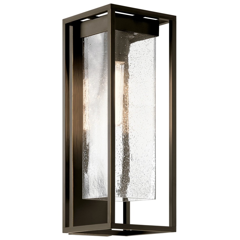 One Light Outdoor Wall Mount from the Mercer Collection in Bronze Finish by Kichler
