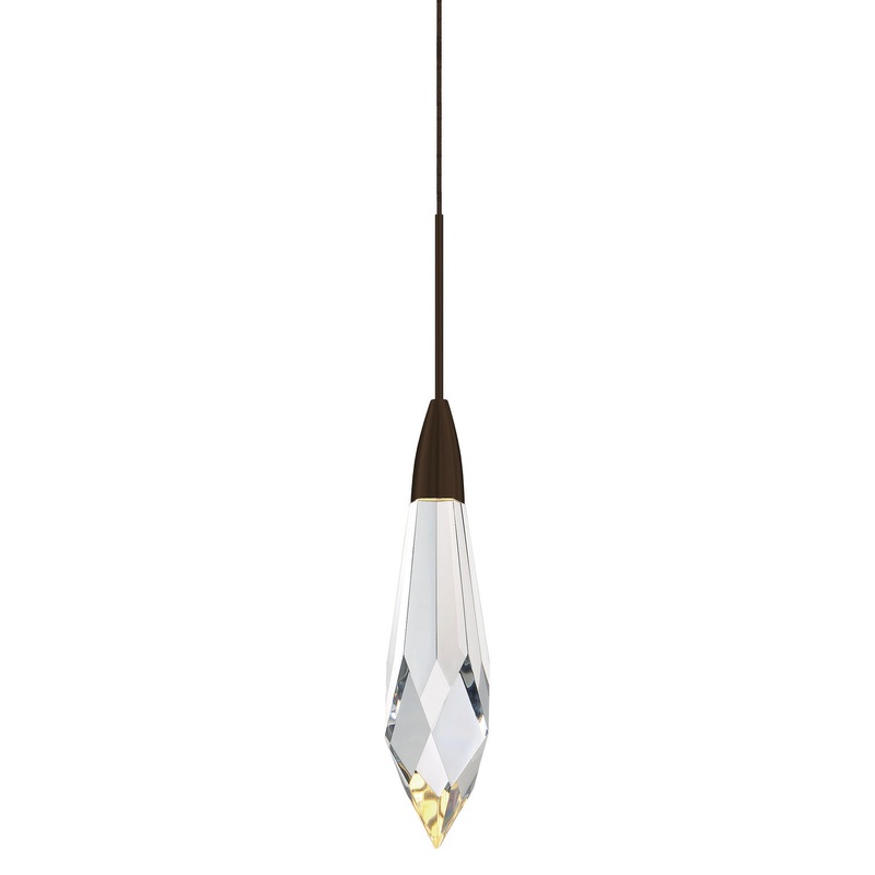 One Light Pendant from the Marquis Collection in Bronze Finish by Stone Lighting