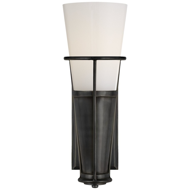 One Light Wall Sconce from the Robinson Collection in Bronze Finish by Visual Comfort Signature