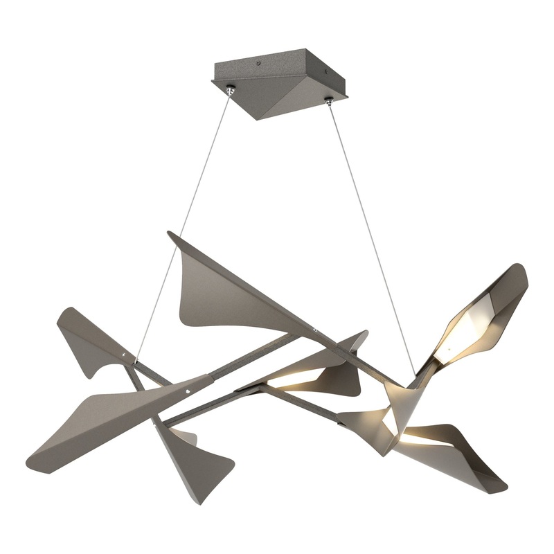 Plume 8-Light LED Pendant Natural Iron Dark Smoke