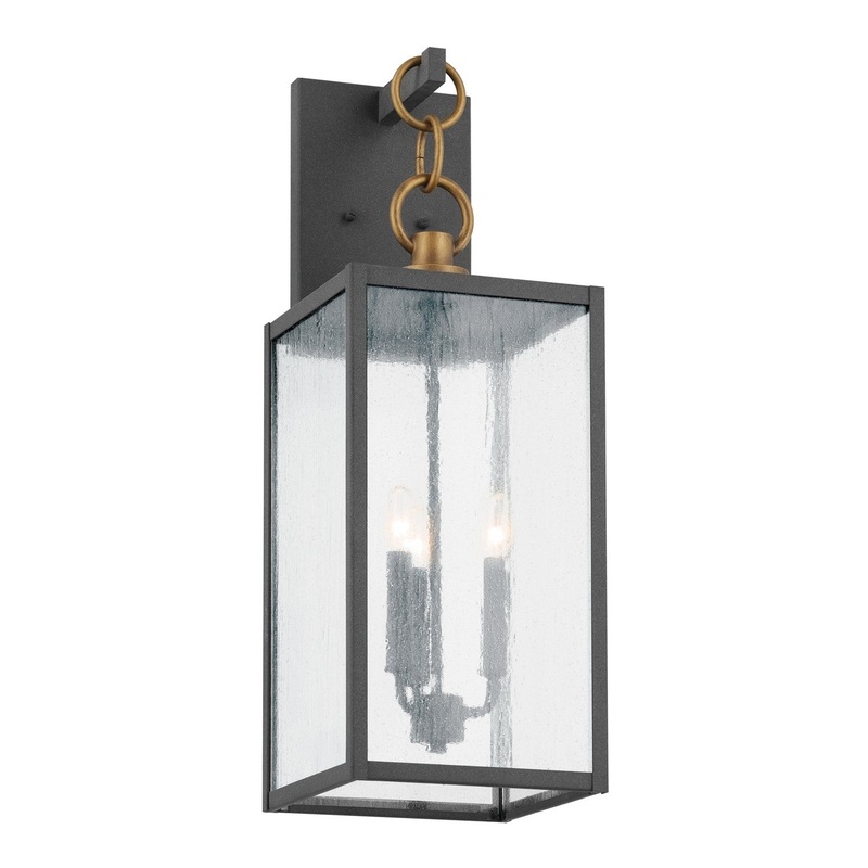 Three Light Outdoor Wall Mount from the Lahden Collection in Weathered Zinc Finish by Kichler
