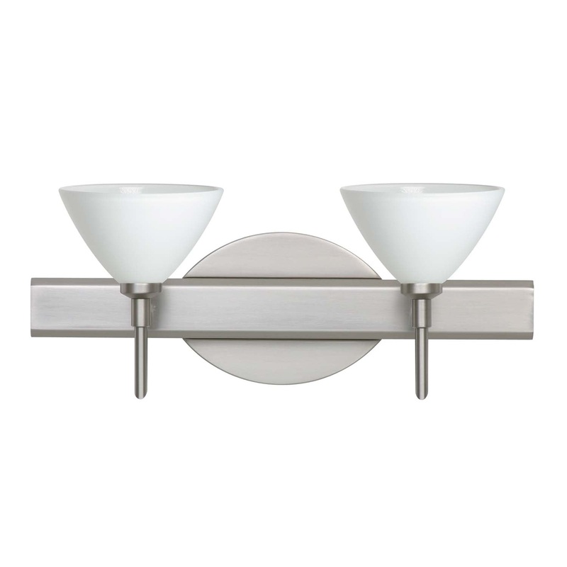 Two Light Wall Sconce from the Domi Collection in Satin Nickel Finish by Besa