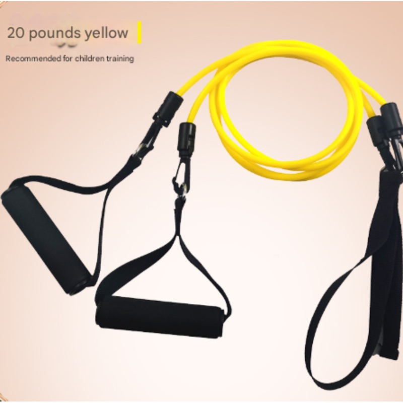Yellow Handle Model [Training Strength] [20lbs] Swim Resistance Band Trainer – Dry-Land Arm Strength & Stroke Exercise Cords