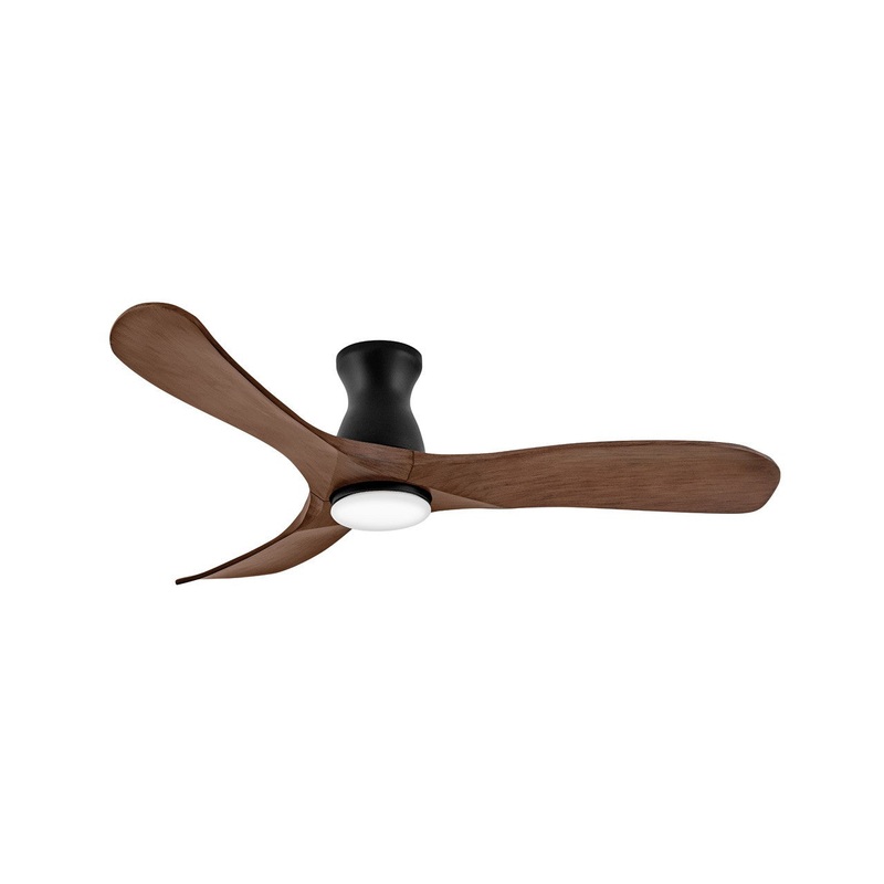 56″ LED Smart Fan from the Swell Flush Illuminated Collection in Matte Black Finish by Hinkley
