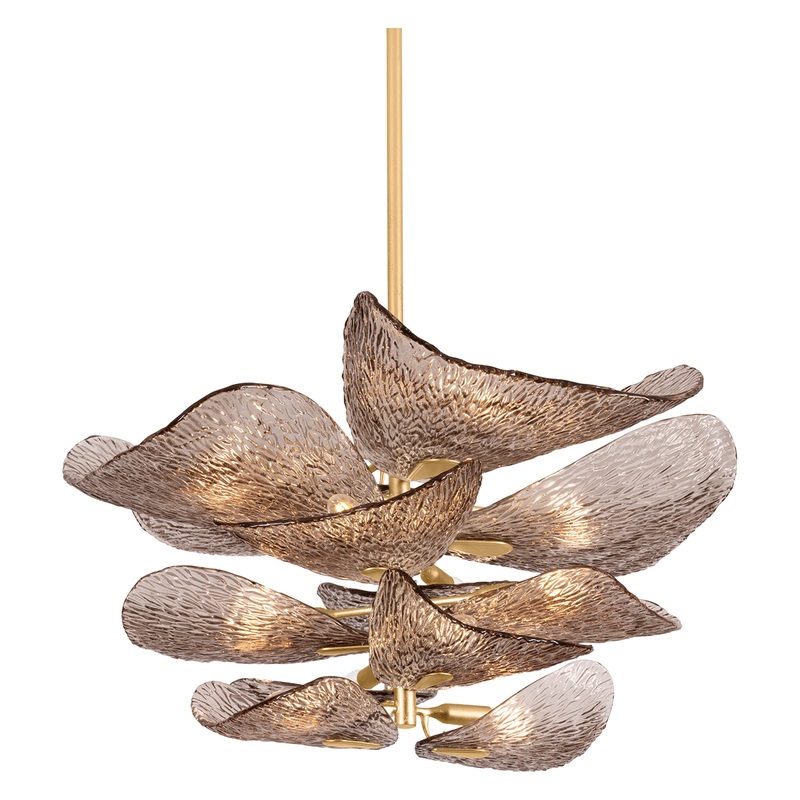 Cardiff 12-Light Chandelier Vintage Gold Leaf