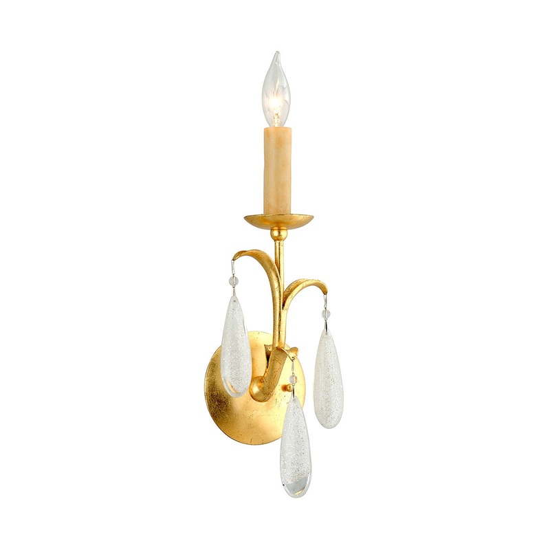 Corbett Lighting 293-11-GL Prosecco One Light Wall Sconce Gold Leaf (Discontinued)