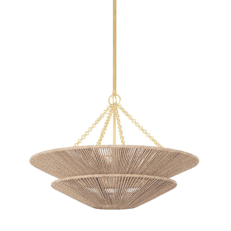 Corbett Lighting 412-30-GL Tropea Six Light Pendant Gold Leaf