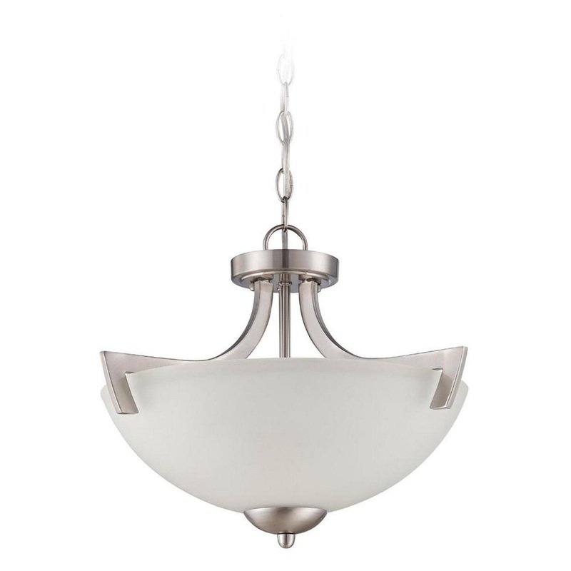 Craftmade 37753-SN Almeda Three Light Convertible Semi Flush Satin Nickel (Discontinued)
