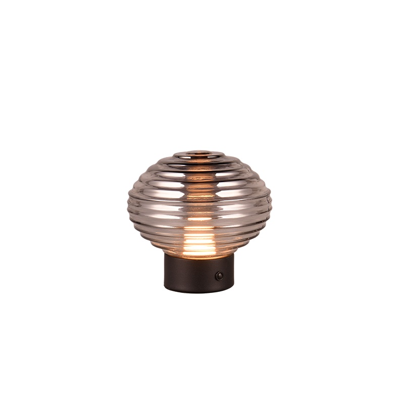 Earl 1-Light Wireless Lamp Matte Black / Smoke