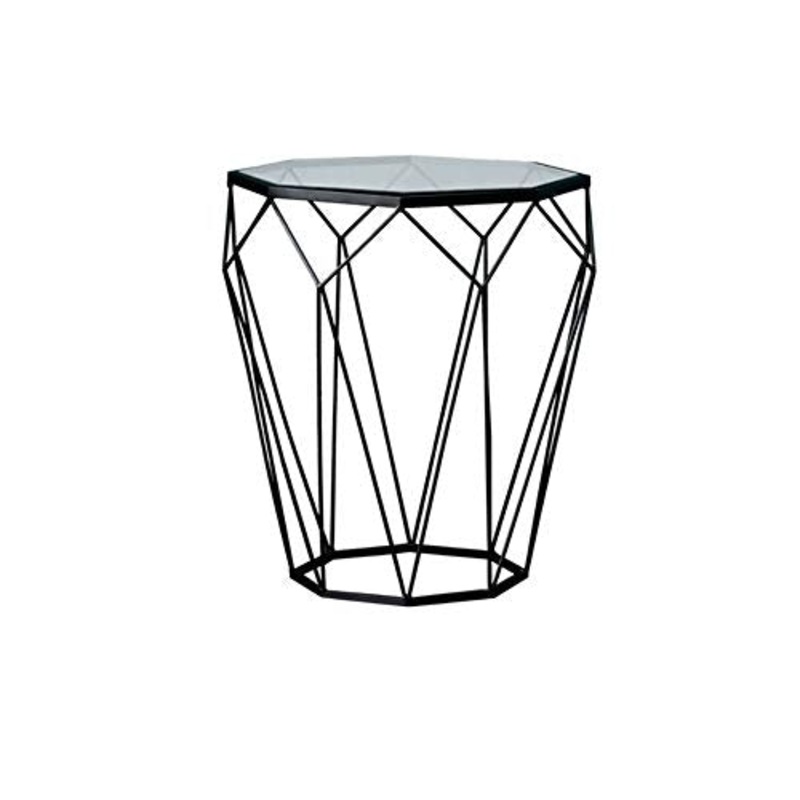 H-Comodini Camera Tavolino Laterale Limita Marmo Piccolo Tavolino Nordic Tavolo Vetro temperato Living Room Divano Ferro Corner Table Luce Tavolino (Color : B)