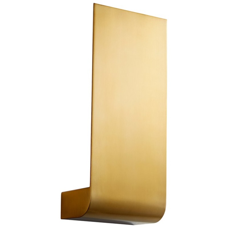 Halo Single-Light Small Wall Sconce – Aged Brass