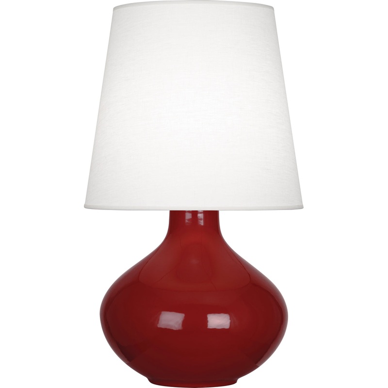 One Light Table Lamp from the June Collection in Oxblood Glazed Finish by Robert Abbey