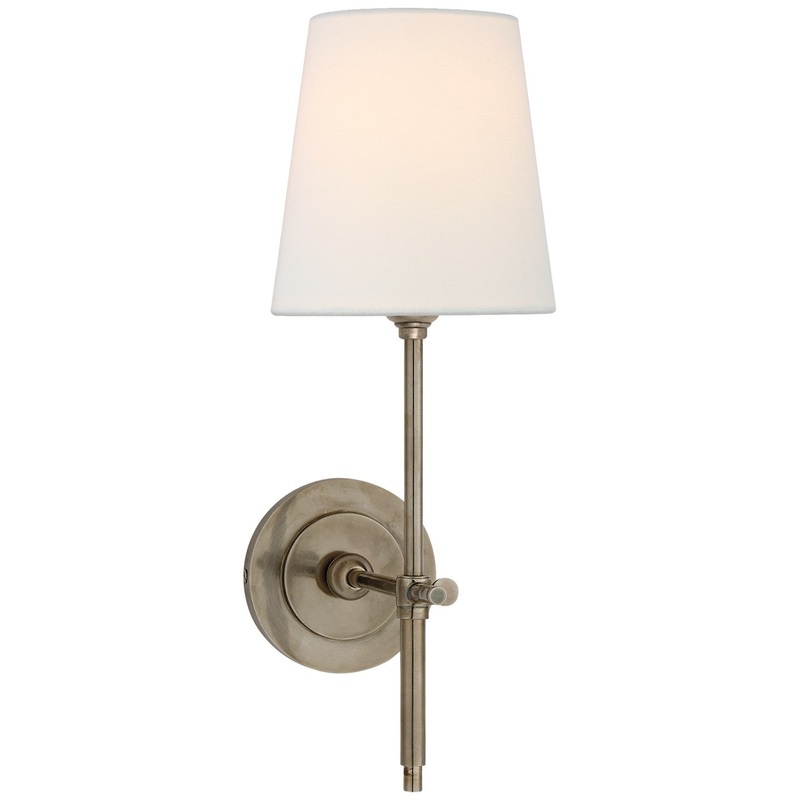 One Light Wall Sconce from the Bryant Collection in Antique Nickel Finish by Visual Comfort Signature