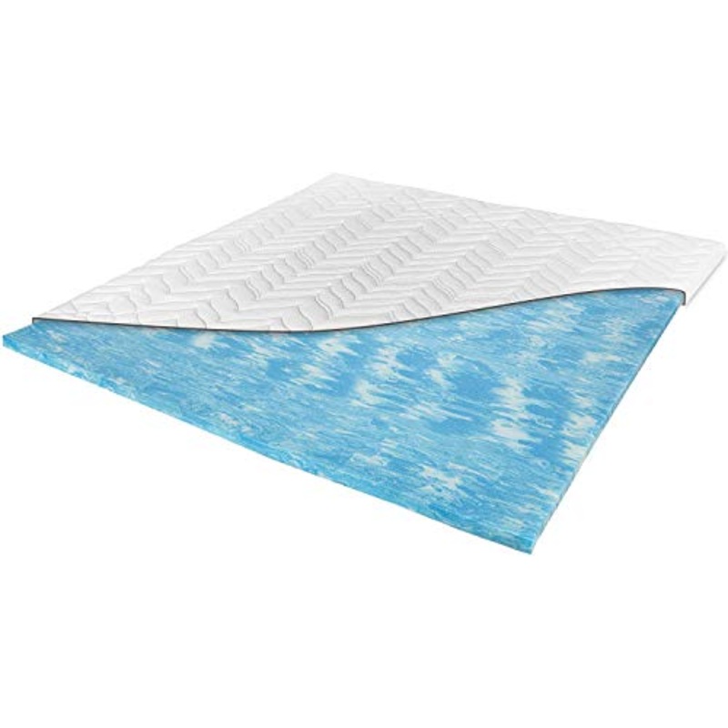Topper Coprimaterasso in schiuma di gel per materassi e letti a molle  alto RG50  rivestimento lavabile fino a 60C  Made in Germany, Schiuma gel, 180 x 200 cm
