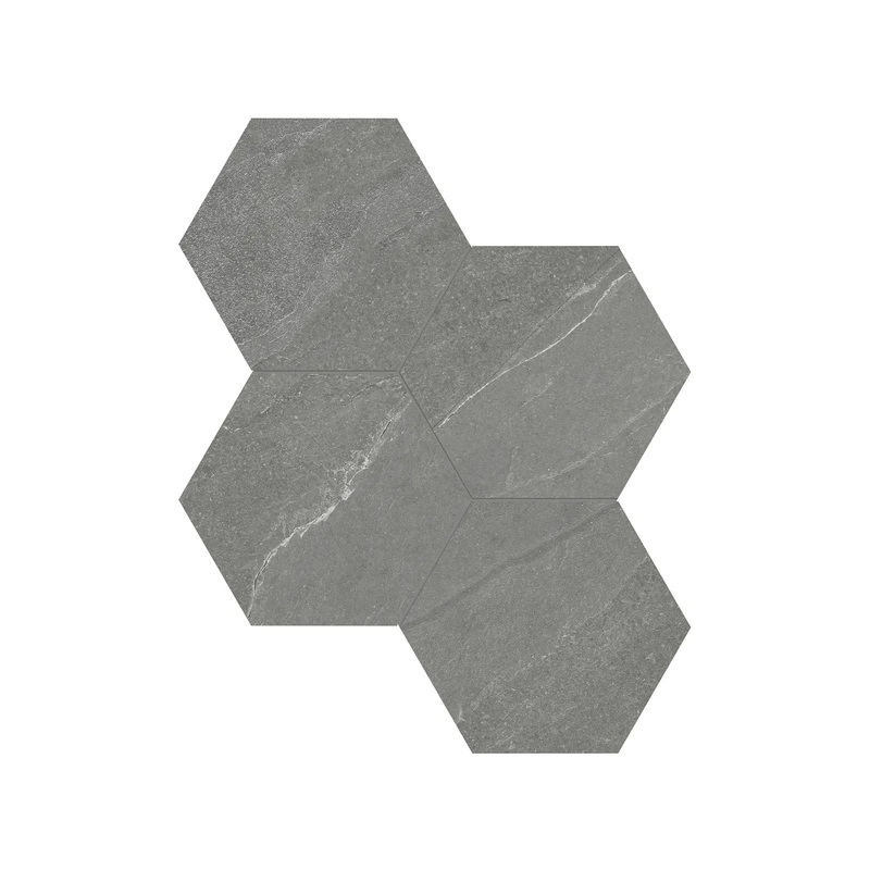 6″ Hex Nord Chromium – 1 Sheet = .797 Sf Hexagon