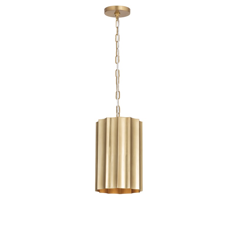Allegra 1-Light Mini Pendant Weathered Brass