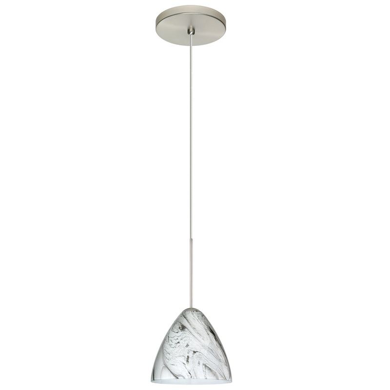 Besa 1XT-1779MG-SN Mia One Light Pendant Satin Nickel