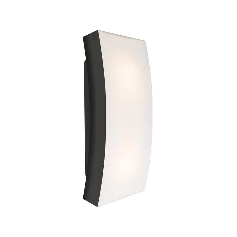 LED Outdoor Wall Sconce from the Billow Collection in Black Finish by Besa