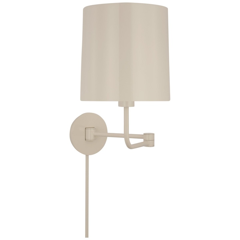 LED Swing Arm Wall Light from the Go Lightly Collection in China White Finish by Visual Comfort Signature