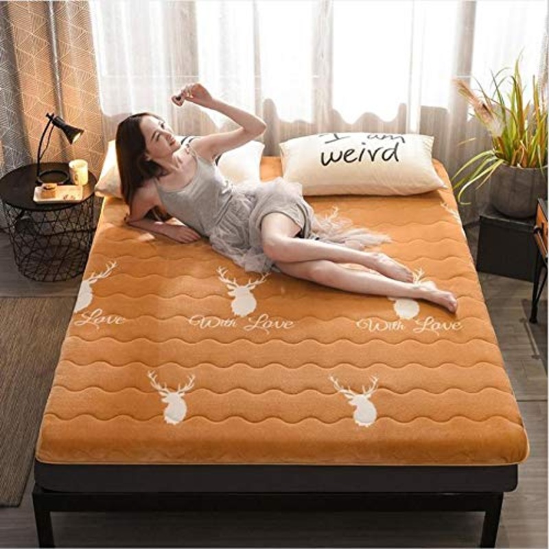 Nileco Materassino Trapuntato, Ultra Soft Coprimaterasso Trapuntato Traspirabilit Materasso Tatami Stuoie Pieghevole Materasso Futon Quattro Stagioni Disponibili-c 150x200cm(59x87inch)