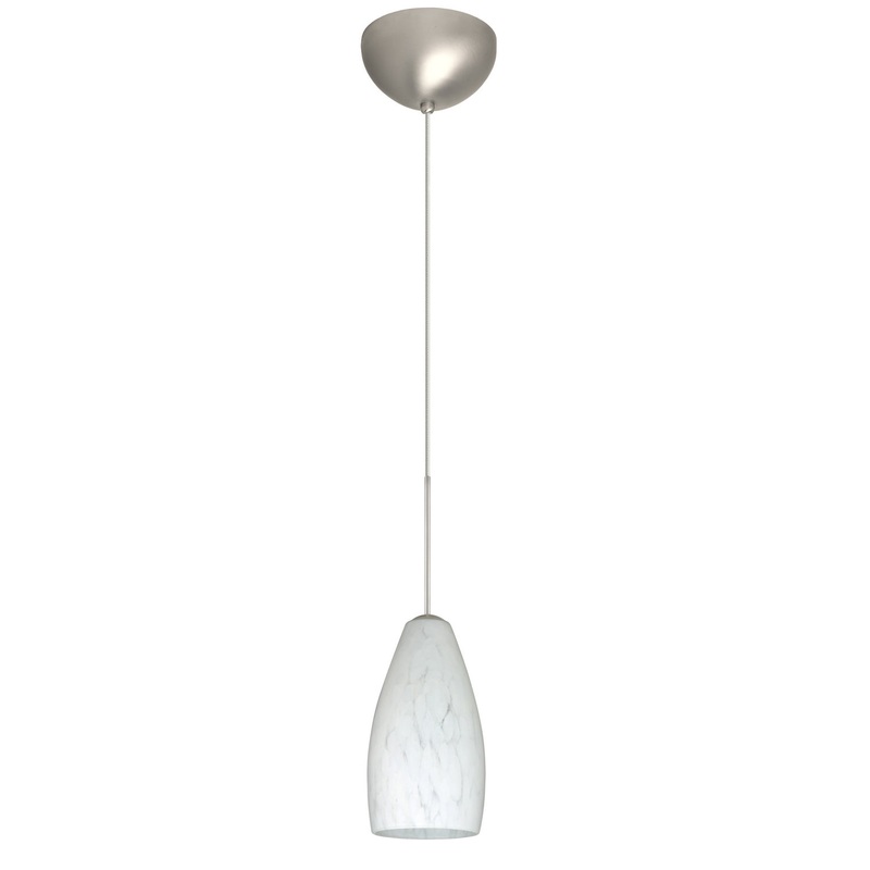 One Light Pendant from the Karli Collection in Satin Nickel Finish by Besa