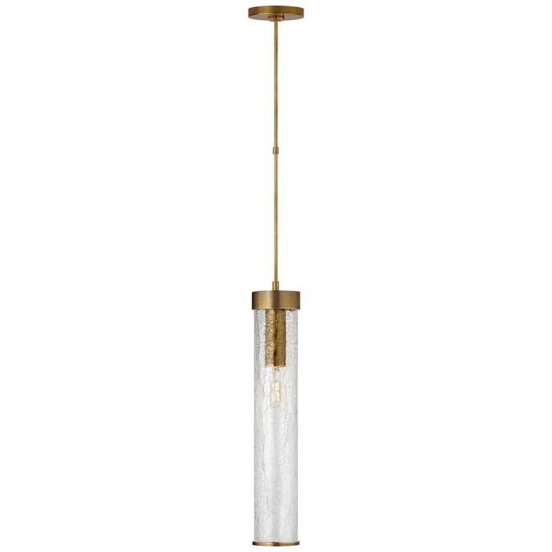 One Light Pendant from the Liaison Collection in Antique-Burnished Brass Finish by Visual Comfort Signature