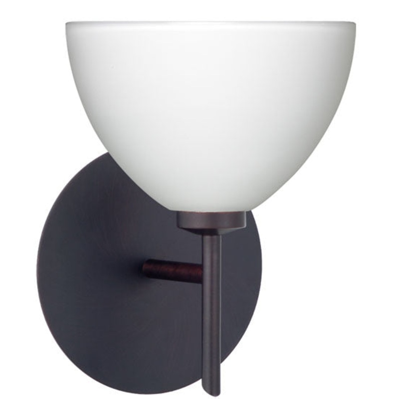 One Light Wall Sconce from the Brella Collection in Bronze Finish by Besa