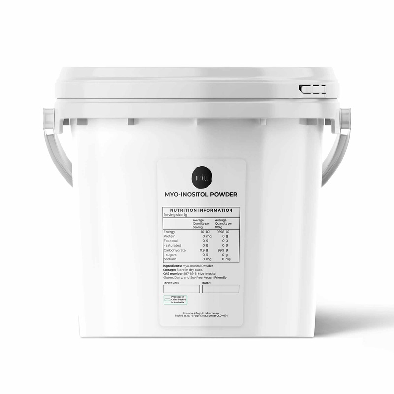 Orku 3.5Kg Myo Inositol Powder Tub – USP Grade High Purity Unflavoured