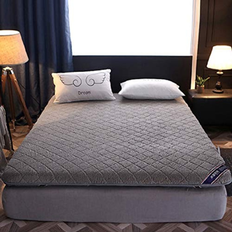 Pavimento Tatami Tenere Caldo nei materassi Invernali Dormitorio Studente Dormitorio Pieghevole Pieghevole King Queen Twin Letto Full Size Prodotto (Colore : Grigio, Taglia : 120x200cm)