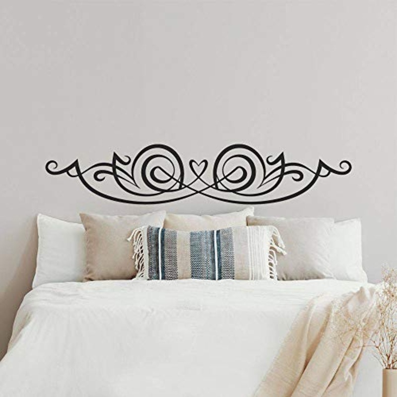 T-MK436 – Adesivi per testiera del letto, 28 x 140 cm, colore: Nero