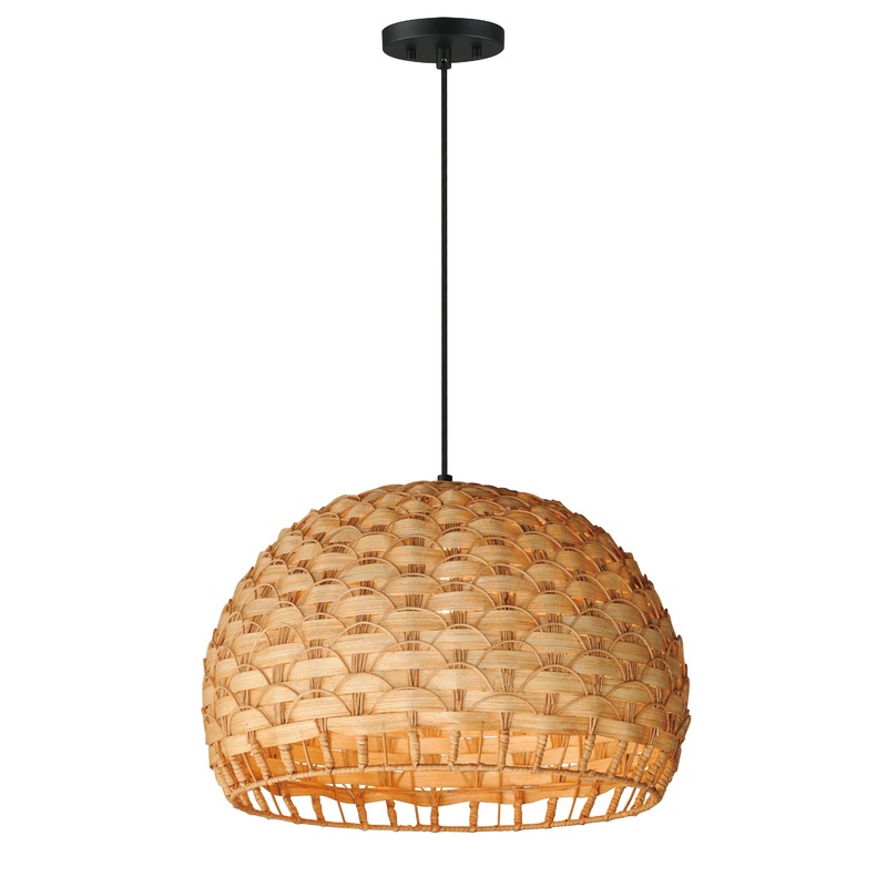 Tahiti 20″ 1-Light Pendant Black